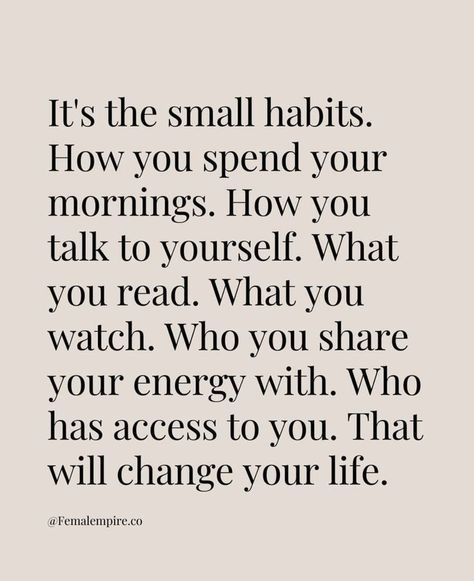 It's the little things 😌 #morningpost #wednesdaythoughts #routine #habits #visionboard ***Click the link in my profile to explore and shop quality thrifted clothing, shoes, books, and more on my reselling platforms*** Inspiration Healthy Lifestyle, Routines Quotes, Morning Routine Quotes, Habits Quotes, Routine Quotes, Routine Motivation, Mindful Quotes, Thrifted Clothing, Self Care Quotes