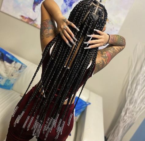 Box Braids Long, Braids Long, Black Kids Braids Hairstyles, Braids Twist, Danielle Bregoli, Big Box Braids, Braiding Styles, Wig Ideas, Big Box Braids Hairstyles