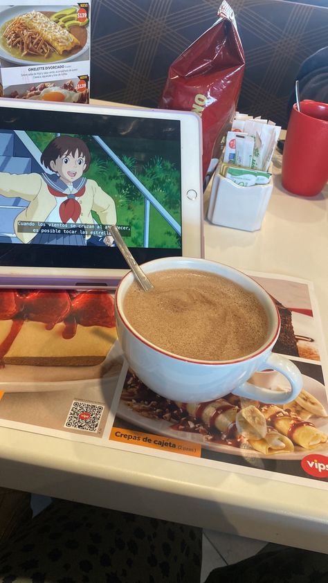 Hot chocolate and Studio Ghibli Studio Ghibli Breakfast, Studio Ghibli, Hot Chocolate