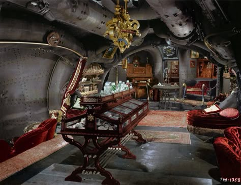 Enchanted Room, Nautilus Submarine, Steampunk Home Decor, Steampunk Characters, Spaceship Interior, Steampunk House, Disney Version, Leagues Under The Sea, Tiki Room