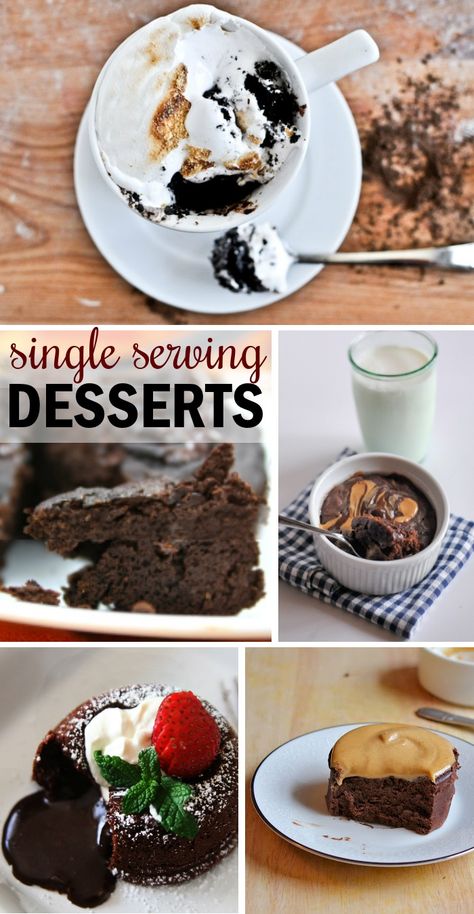 Baking For One Person Desserts, Desserts For 1 Person, Individual Desserts For One, Dessert For 1 Person, Quick One Person Dessert, One Person Desserts Single Serve, Easy One Serving Desserts, Chocolate Dessert For One, Quick Dessert For One