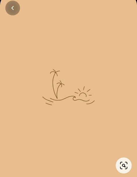 Summer Minimalist Tattoo, Dainty Tattoos Beach, Minimalist Beach Tattoos For Women, Oahu Tattoo Ideas, Minimalist Tattoo Beach, Isla Tattoos, Summer Theme Tattoo, Small Dainty Beach Tattoos, Minimalistic Beach Tattoo