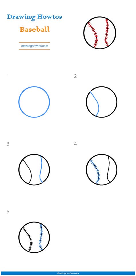 How To Draw Sports Balls, How To Draw A Baseball, Drawing Frogs, Baseball Drawing, Drawing For Boyfriend, Drawing Baseball, Baseball Drawings, Lil Doodles, Easy Drawing Guides