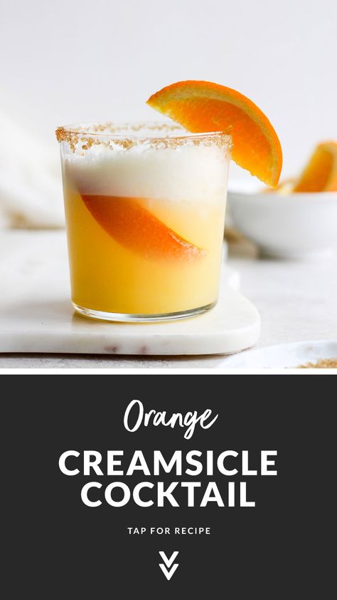 This simple and healthy cocktail is delicious! Just add everything to a shaker and SHAKE. Orange Creamsicle Cocktail, Creamsicle Cocktail, Creamsicle Drink, Whipped Coconut Cream, Smoothie Benefits, Simply Orange, Happy Hour Menu, Orange Cocktail, Drinks Smoothies