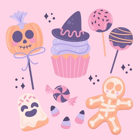 Halloween Candy Clipart, Halloween Candy Decor, Halloween Candy Illustration, Halloween Candy Drawing, Candy Corn Drawing, Candy Graphic Design, Halloween Candy Art, Fake Baking, Candy Illustration