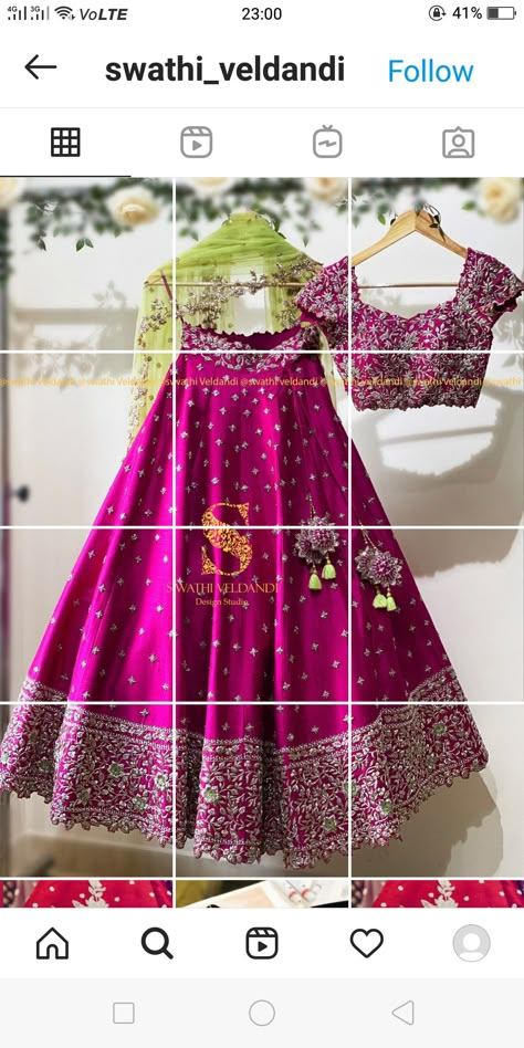 Reception Dress Bride South Indian, Fancy Langa Voni Half Saree, Gagra Choli Fashion, Netted Lehenga, Long Frocks For Girls, Chiffon Blouses Designs, Vestido Charro, Netted Blouse Designs, Long Blouse Designs