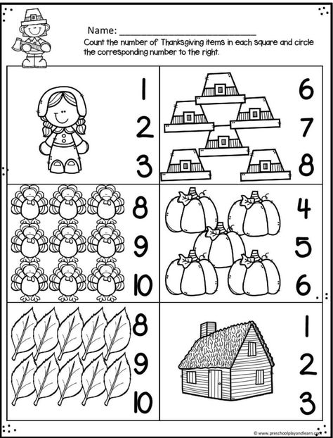 Thanksgiving Worksheets for Preschoolers Thanksgiving Worksheets Preschool, Thanksgiving Math Kindergarten, Preschool Turkey, Turkey Picture, Turkey Jokes, Turkey Meals, Thanksgiving Math Activities, Thanksgiving Activities Preschool, Pre K Worksheets