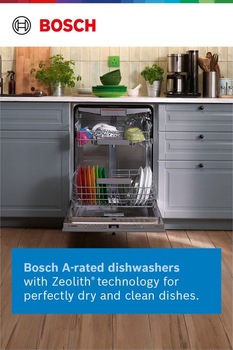 A-rated dishwashers from Bosch deliver perfectly clean and dry dishes every time. Zeolith® technology uses natural minerals to convert the energy from the wash cycle into hot air, drying any dishes, including plastics! Bosch Hidden Control Dish Washer Turning It On, Dishwasher Samsung, Bosch Garden Of Earthly Delights, Bosch Dishwasher 800, Bosch Ascenta Dishwasher, Cleaning Dishes, Reduce Food Waste, Natural Minerals, Sustainable Living