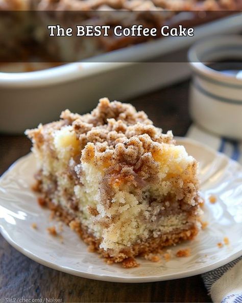 Quick Recipes | The BEST Coffee Cake | Facebook Coffee Cake Topping Recipe, Coffee Cake Bread Loaf, Coffee Cake Crumble Topping, Bundt Coffee Cake Recipes, Quick Coffee Cake Recipes, Coffee Cake Bars, Best Coffee Cake Recipes, Easy Coffee Cake Recipes, Cake Mix Coffee Cake