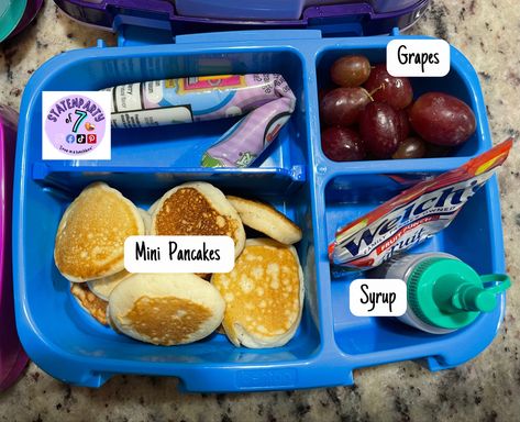 Easy Lunch Snacks, Homemade School Lunches, Kids Lunch Box Meals, Baby Lunch, Easy School Lunches, Toddler Lunch, Lunch Options, Pancakes Breakfast, Lunch Bento