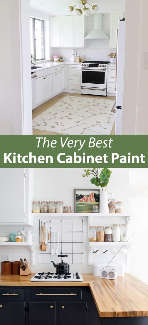 The Best Paint for Kitchen Cabinets - 2023 - A Beautiful Mess Semi Interior, Best Paint For Kitchen Cabinets, Tile Countertops Diy, Paint For Kitchen Cabinets, Paint For Kitchen, Best Kitchen Cabinet Paint, Kitchen Cabinet Paint, Best Paint For Kitchen, Cabinet Designs