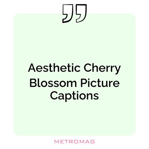 Make your Instagram posts stand out with these cherry blossom quotes and captions. Find the perfect fit for your photo and impress your followers! See all quotes and captions on https://metromag.com/cherry-blossom-quotes/ Cherry Blossom Quotes, Blossom Quotes, Cherry Blossom Pictures, Captions For Instagram, All Quotes, Picture Captions, Instagram Captions, Your Photo, Cherry Blossom