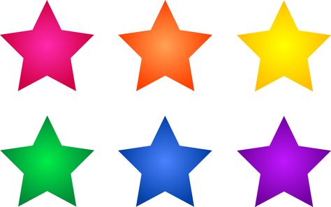 Star Images Free | Set of Six Colorful Stars - Free Clip Art Graduation Cap Pictures, Star Wallpapers, Stars Clipart, Stars Designs, Free Printable Clip Art, Cartoon Stars, Rainbow Vector, Star Cartoon, Star Vector