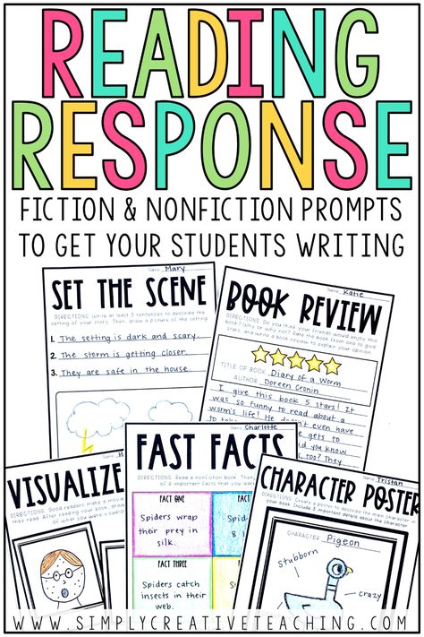 Reading Response Worksheets, Reading Response Journals, Reading Response Activities, Reader Response, Reading Stations, Word Work Centers, Book Reports, Choice Board, Phonics Instruction