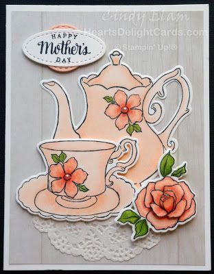 Mothers Day Cards For Toddlers, Mothers Day Cards To Make, Mothers Day Card Ideas, Tea Together, Tea Cup Card, Stampin Up Anleitung, Cards To Make, Coffee Cards, Stamping Up Cards