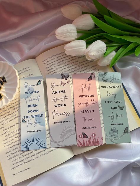 Twisted Hate Bookmark, Twisted Games Bookmark, Twisted Series Bookmarks, Booktok Bookmarks, Bookmarks Autumn, The Twisted Series, Bookmark Print, Bookmark Dimensions, Twisted Hate