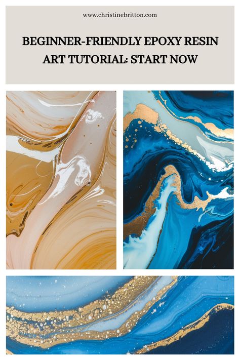 Beginner-friendly epoxy resin art tutorial featuring swirling gold, white, and blue patterns. Resin Canvas Art Tutorial, Resin Canvas Art, Canvas Art Tutorial, Resin Art Tutorial, Resin Canvas, Epoxy Ideas, Epoxy Resin Art, Baltic Birch Plywood, Start Now