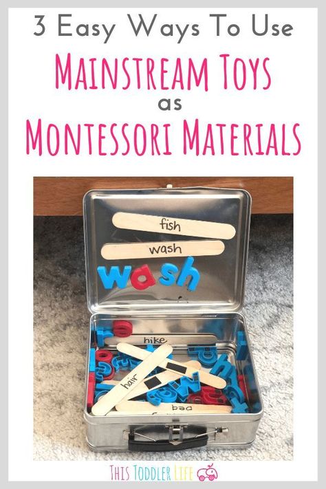 How to use Mainstream toys as Montessori materials.  Montessori materials for toddlers. Montessori materials for babies. Montessori toys for home. #montessori #thistoddlerlife Montessori Works, Diy Montessori Toys, Diy Montessori, Practical Life Activities, Montessori Diy, Diy Educational Toys, Toys Montessori, Montessori Practical Life, Montessori Toddler Activities