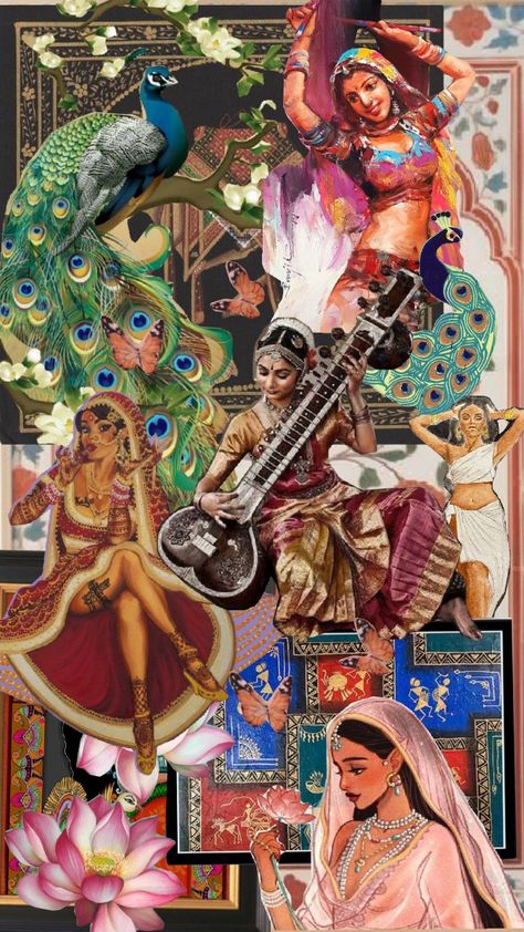 indian art #indianculture #art #shuffles #india #womenofindia #retroindia #vintageindia #wallpaperindia #retroindiawallpaper Incredible India Collage Making, Indian Inspired Wallpaper, India Aesthetic Wallpaper, Indian Asthetics Wallpaper, Desi Collage, Coursework Art, Indian Collage, Incredible India Posters, Indian Aesthetic Wallpaper