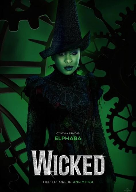 Wicked Poster, 2024 Poster, Wicked Musical, Cynthia Erivo, Defying Gravity, Black Actors, Watch Party, Top Movies, The Empress