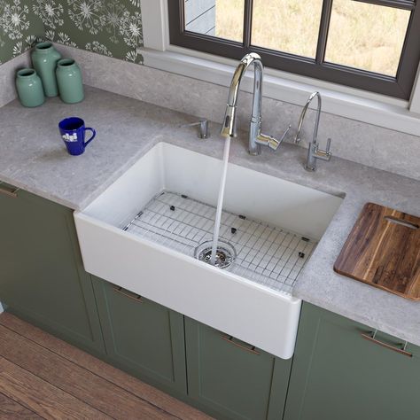 Farm Sinks, Contemporary Kitchen Sinks, Farmhouse Kitchen Sink, Apron Sink, Sink Grid, Farmhouse Aprons, Fireclay Sink, Single Handle Kitchen Faucet, Farmhouse Apron Sink