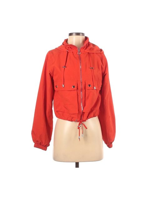 Pull & Bear Jacket Size: X-Small Jackets & Outerwear - used. 100% Polyester, Solid | Pull & Bear Jacket: Orange Solid Jackets & Outerwear - Size X-Small Pull And Bear Jacket, Bear Jacket, Pull And Bear, Orange Jacket, Outerwear Jackets, Red Leather Jacket, Women Handbags, Leather Jacket, Handbags