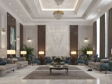 Luxurious majlis design 2022 Interior Design Dining, Luxury Living Room Decor, Modern Office Interiors, Neoclassical Interior, Luxury Living Room Design, Classic Living Room, Inspire Me Home Decor, Living Room Design Decor, Home Design Living Room