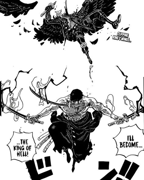 Zoro Manga, King Of Hell, Cool Tattoo Drawings, Manga Tattoo, Cool Anime Backgrounds, Zoro One Piece, One Piece Drawing, One Piece Comic, Manga Anime One Piece