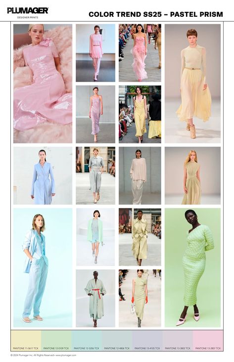 Color Trend Forecast - Spring / Summer 2025 – Plumager, Inc. Trending Spring 2024, Spring Summer Fashion Trends 2024, Spring Summer 24/25, Summer 25 Fashion Trends, Fashion Trend 2025/2026, Fashion Trend 2024 2025 Women, Ss 25 Fashion Trends, Trend Color 2024 Fashion, Spring Summer 2025 Trend