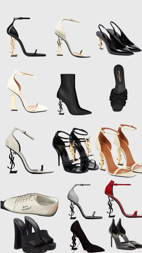 Nike Heels, Luxury Heels, Pretty Shoes Sneakers, Fashion Shoes Heels, Cute Shoes Heels, Shoes Heels Classy, Ysl Heels, Ysl Shoes, Heels Classy