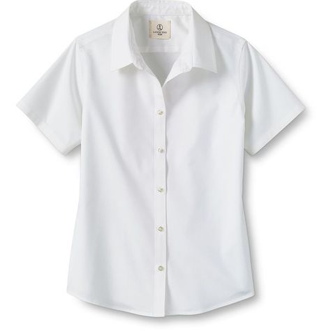 School Uniform Short Sleeve Stretch Shirt from Lands' End ($14) ❤ liked on Polyvore featuring tops, shirt tops, short-sleeve shirt, stretchy tops, lands end tops and stretch top White Short Sleeved Shirt, White Shirt Uniform, School Uniform Png, White Uniform Shirt, Short Sleeve White Shirt, School Shorts, Uniform Shirt, White Short Sleeve Shirt, White Collared Shirt