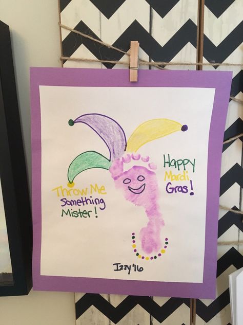 Happy Mardi Gras! - Benjamin Thomas Academy Mardi Gras Crafts For Toddlers, Infant Art, Mardi Gras Crafts, Toddler Craft, Crafts For Toddlers, Making Crafts, Baby Art, Toddler Crafts, School Crafts