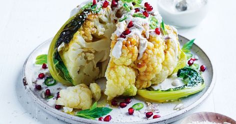 The perfect meat-free weeknight dinner. Tender and juicy roasted cauliflower is topped with a delicious mouthwatering miso glaze. Vegan Bakes, Masterchef Recipes, Just Pies, Miso Glaze, Cauliflower Cheese, Pies Maker, Food Collection, Best Slow Cooker, Easy Pizza