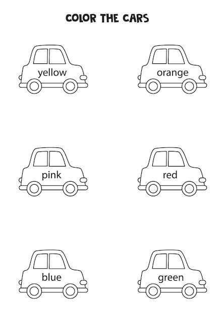 Cars Worksheets, Learning Colors Preschool, Activities For 1st Graders, Cars Preschool, Toddler Journal, Colors Preschool, Book Worksheet, Sensory Play Toddlers, Transportation Worksheet