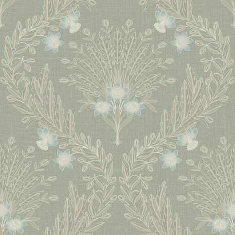 Introducing our exquisite Flora Green Wallpaper, a true embodiment of elegance and sophistication. Featuring a stunning daffodil floral design in a classic damask pattern, this wallpaper is a perfect fusion of nature and traditional aesthetics. The textured embossed backdrop adds depth and dimension, enhancing the overall visual appeal. Delicately intertwined floral motifs and leaves create a captivating damask pattern, reminiscent of timeless beauty. Whether adorning the walls of a formal ... Taupe Wallpaper, Lounge Kitchen, Sage Green Wallpaper, Large Scale Floral, Teal Wallpaper, Floral Spray, Spray Pattern, Design Wallpaper, Wallpaper Online