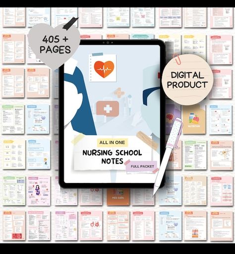 ChingonaGhettoNurse - Etsy Nutrition Template, Nursing School Success, Complete Nursing School Bundle, Nclex Notes, Nursing Planner, Nursing Study Notes, Nursing School Bundle, Notes Nursing, Student Notes