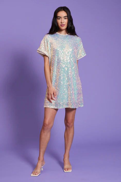 Aquamarine Sequin Dress - Addie's Boutique Dress With Tennis Shoes, Sparkles Dress, Dresses With Tennis Shoes, Denim Pants Romper, Queen Of Sparkles, Cocktail Dress Formal, Sequined Dress, Sparkle Dress, Sparkly Dress