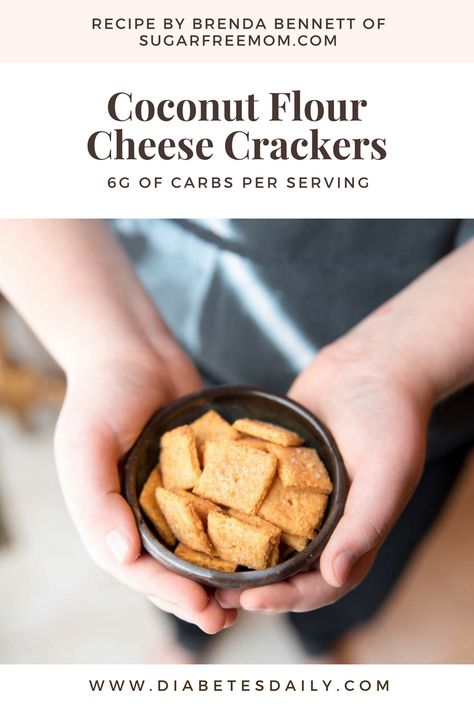 Keto Cheese Crackers are made with coconut flour, gluten-free, low-carb, almond flour-free are the perfect snack for the whole family!A favorite snack I used to love before going sugar-free and low-carb was Cheez-It crackers! Today friends, I give you my copycat version of a cheddar cheese crack Coconut Flour Crackers Keto, Coconut Flour Crackers, Keto Cheese Crackers, Gluten Free Cheese Crackers, Keto Crackers, Low Oxalate, Keto Easy, Keto Baking, Coconut Flour Recipes