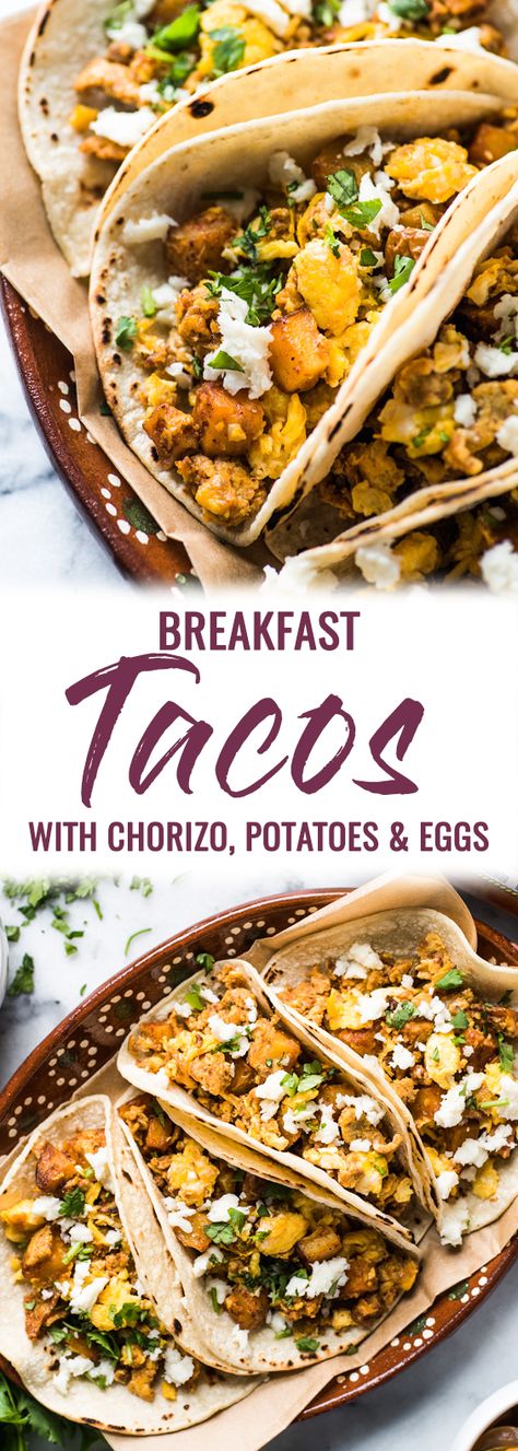 Breakfast Chorizo, Tacos Breakfast, Potatoes And Eggs, Chorizo And Potato, Mexican Breakfast Recipes, Mexican Breakfast, Mexican Casserole, Healthy Tacos, Easy Mexican