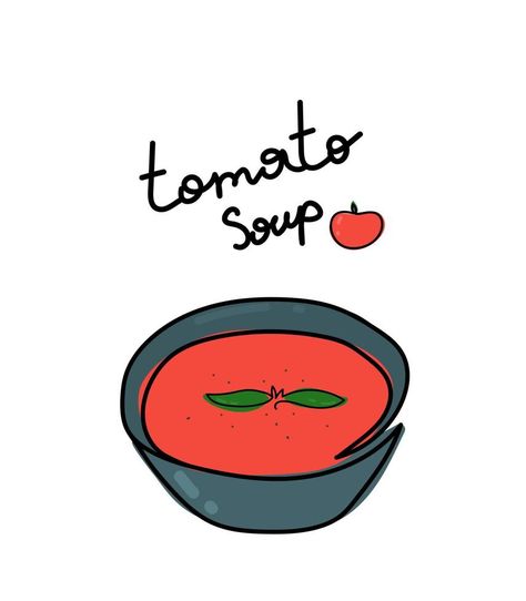 Tomato soup illustration. Blue plate with red soup. Puree soup illustration for menu, stickers, flyer, culinary public. Soup Puree, Soup Illustration, Puree Soup, Red Soup, Pureed Soup, Blue Plate, Painting Inspo, Graphic Templates, Tomato Soup