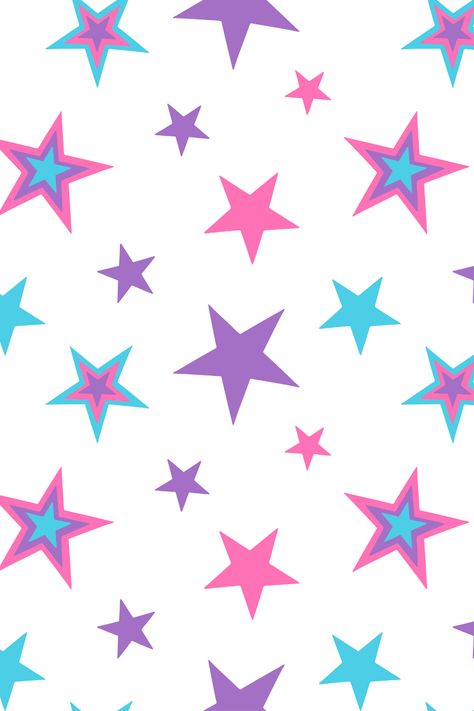 Girly pattern with stars in y2k style. Vector seamless illustration. Star Wallpapers, Wallpapers 2024, Y2k Pattern, Background Painting, Star Illustration, Girls Sleepwear, Star Wallpaper, Y2k Style, Star Shape