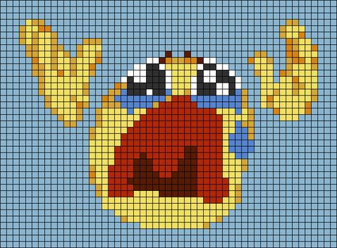 Alpha Patterns Funny, Movie Alpha Pattern, Funny Alpha Pattern, Pixel Art Funny, Pixel Art Crochet, Funny Pixel Art, Crying Tears, Love Eyes, Graph Crochet