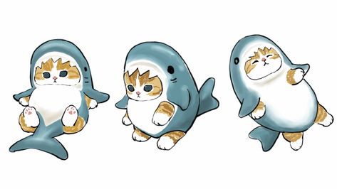 Twitter Cat Shark, Cute Twitter Headers, Desktop Wallpaper Art, Pop Art Wallpaper, Cat Icon, Ios Wallpapers, Iphone Icon, Cat Illustration, Room Posters