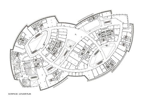 Gallery of Olympia 66 Dalian / AEDAS - 12 Dalian China, Shopping Mall Design, Shopping Mall Architecture, مركز ثقافي, Mall Design, Skyscraper Architecture, Dalian, Hospital Design, Architecture Design Concept