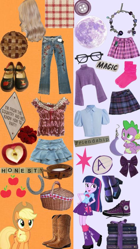 #applejack #twilightsparkle #mlp My Little Pony Applejack, My Little Pony Costume, Apple Jack, My Little Pony Characters, Group Costumes, Cartoon Outfits, Twilight Sparkle, Halloween Costumes Women, Formal Wear