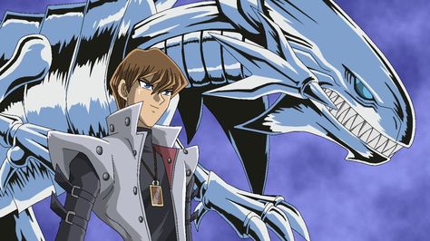 Seto Kaiba and the Blue Eyes Shining Dragon (Yu-Gi-Oh! - Toei Animation - 1998) Blue Eyes White Dragon, Seto Kaiba, Japanese Holidays, Light Blue Eyes, Anime Release, Rosario Vampire, Night King, Anime Backgrounds Wallpapers, White Dragon