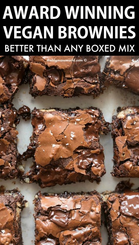 Vegan Brownies Healthy, Simple Vegan Baking, Gf Df Brownies, Best Vegan Recipes Easy, Gluten Free Brownies Healthy, Cheap Vegan Dinners, Vegan Peanut Butter Brownies, Easy Vegan Brownies, Simple Vegan Dessert