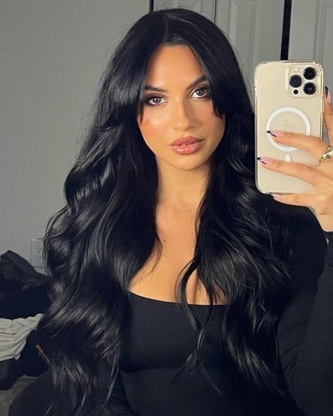 Rambut Brunette, Jet Black Hair, Straight Blonde Hair, Hairstyles For Layered Hair, Long Dark Hair, Blowout Hair, Elegante Casual, Long Black Hair, Haircuts For Long Hair