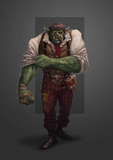 ArtStation - Orc brawler, Denis Pospelov Pathfinder Character, Fantasy Races, Dungeons And Dragons Characters, D&d Dungeons And Dragons, Dnd Art, Dungeons And Dragons Homebrew, Modern Fantasy, Arte Fantasy, Fantasy Rpg