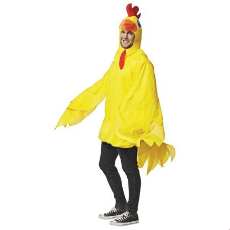 Chicken Costume, Chicken Costumes, Full Body Costumes, Yellow Costume, Funny Guy, Wing Sleeves, Halloween Express, Halloween Men, Wings Costume